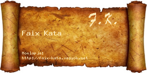 Faix Kata névjegykártya